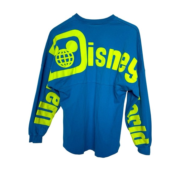 Disney Tops - Disney Parks Walt Disney World Spirit Jersey Blue Neon Green Unisex XS Casual